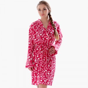 Fleecejas voor volwassenen Kimono-pyjama met print