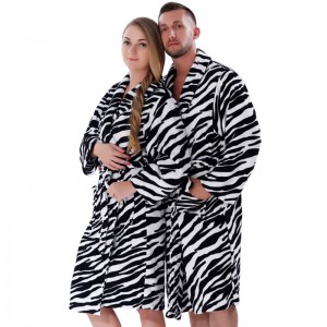 Volwassen Coral Fleece Gewaden Heren Dames Badjassen Paar pyjama's