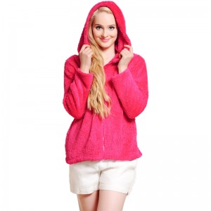 Dames Snuggle Fleece Hot Pink Sweatshirt met capuchon